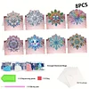 8PCS DIY Diamond Art Greeting Cards Congratulations Cards & Gifts (Snowflake)