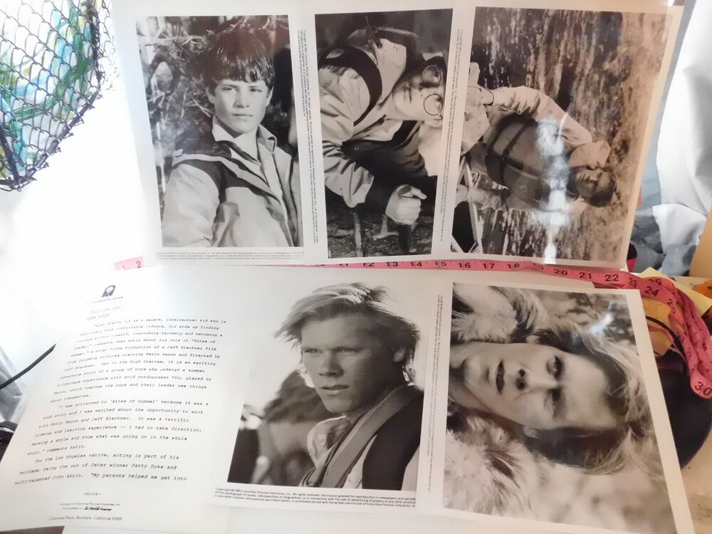 White Water Summer 1987 Sean Astin, Kevin Bacon  Press Kit BR  5 Photo Poster paintings