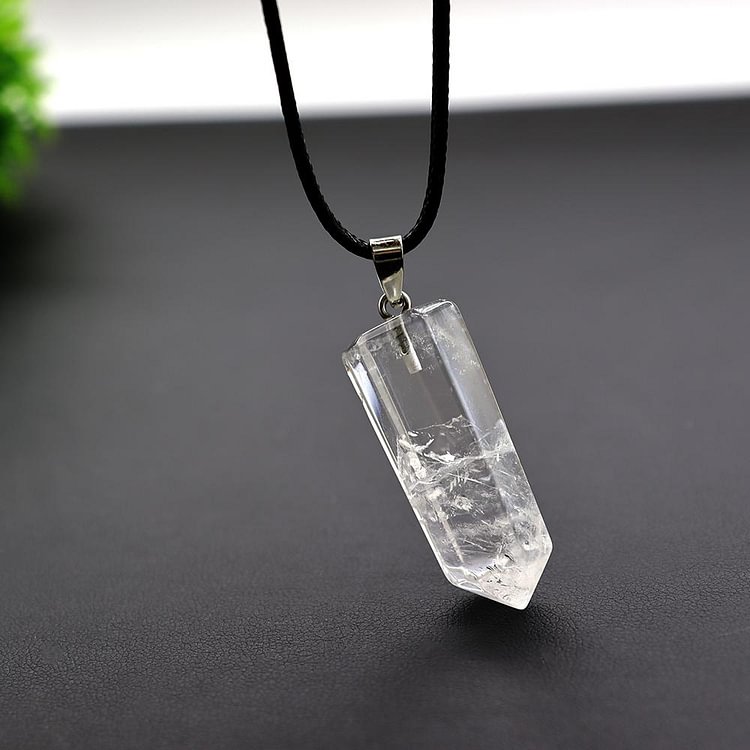 Clear Meaningful Quartz Mini Crystal Healing Pendant Towers Points Bulk