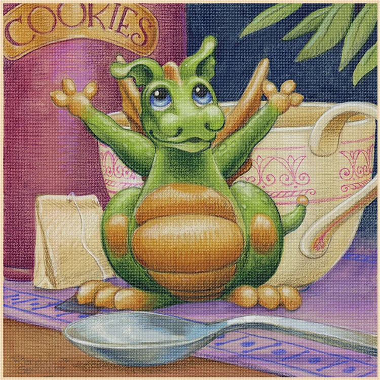 【Huacan Brand】Dragon 50*50cm 11CT Stamped Canvas Cross Stitch gbfke