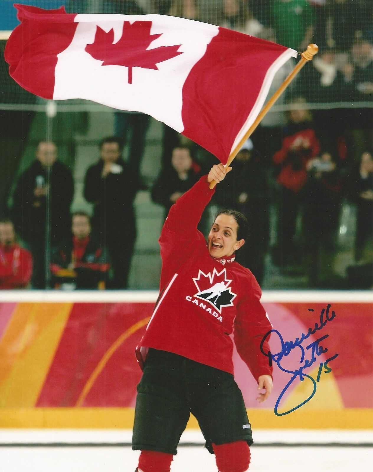 DANIELLE GOYETTE SIGNED TEAM CANADA 8x10 Photo Poster painting w/COA HOF 2017 IIHF HOF 2013