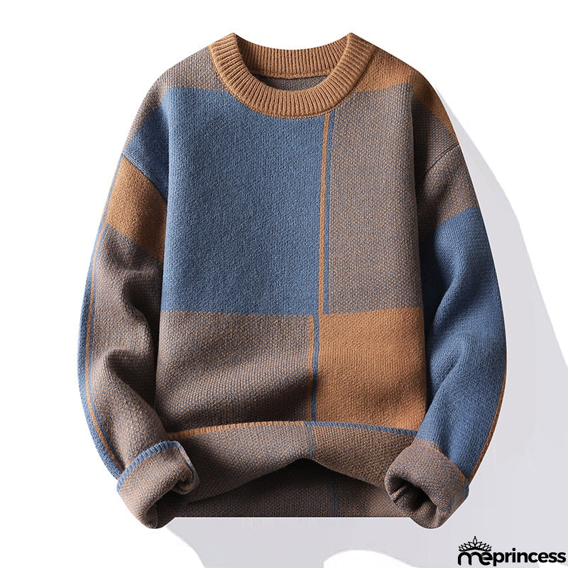 Men's O-Neck Acrylic Full Sleeve Pullovers Knitted Winter Sweater