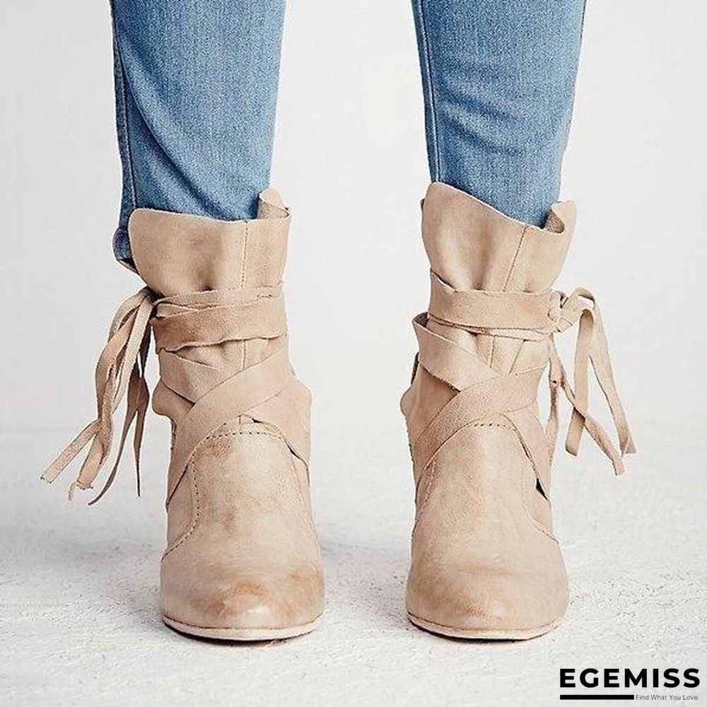 Chunky Heel Martin Boots Outdoor Ankle Boots | EGEMISS
