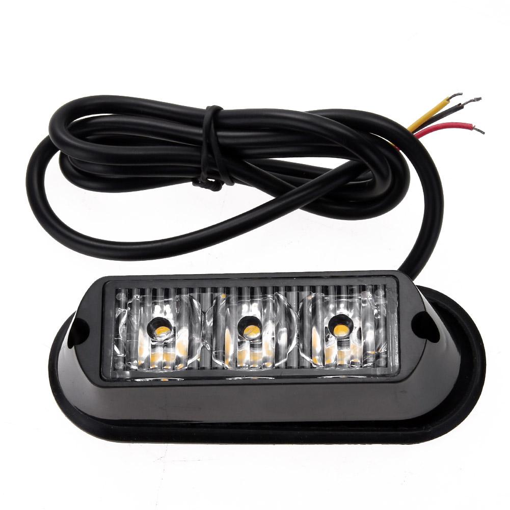 

Waterproof 18W 115LM 3 Yellow LED Truck Trailer Strobe Side Marker Light, 501 Original