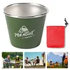 4Pcs 50ml Mini Camping Cup Stainless Steel Drink Mugs for Hiking Fishing (Green)