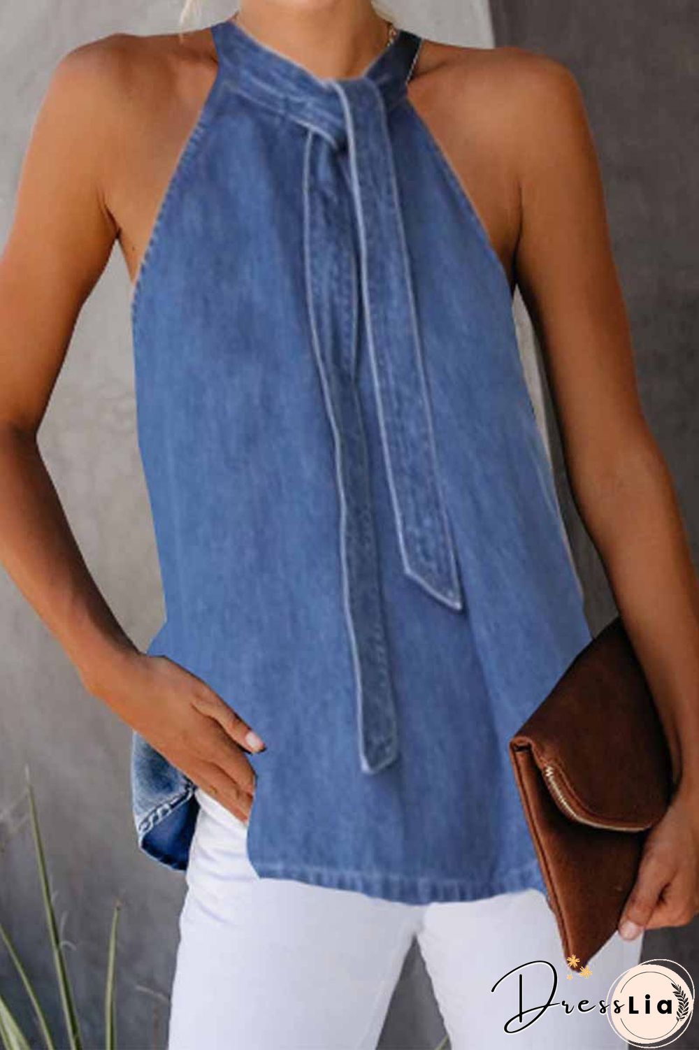 Loose Round Neck  Vest Top