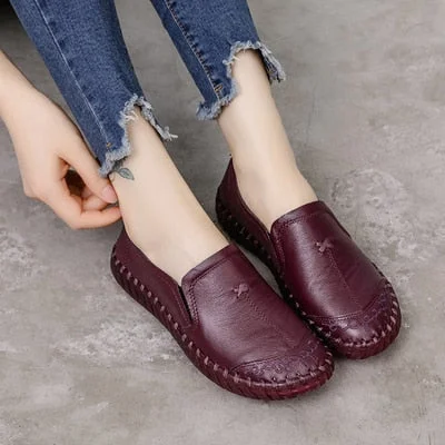 GKTINOO 2021 Fashion Women Shoes Genuine Leather Loafers Women Casual Shoes Soft Comfortable Shoes Women Flats