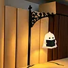 Ghost Bookshelf Lantern Hidden Metal Clip Warm Amber Light USB Rechargeable