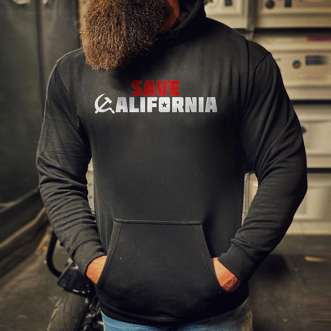 Livereid Save California Printed Men's Hoodie - Livereid