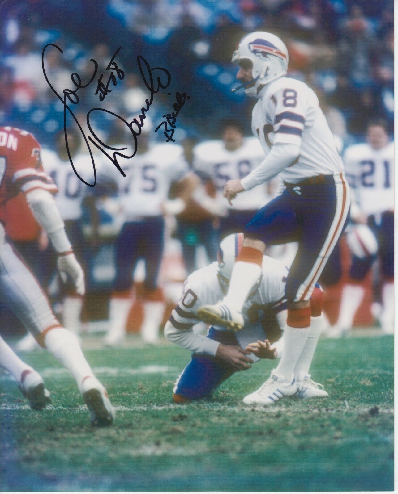 Joe Danelo #0 8x10 Signed Photo Poster painting w/ COA Buffalo Bills