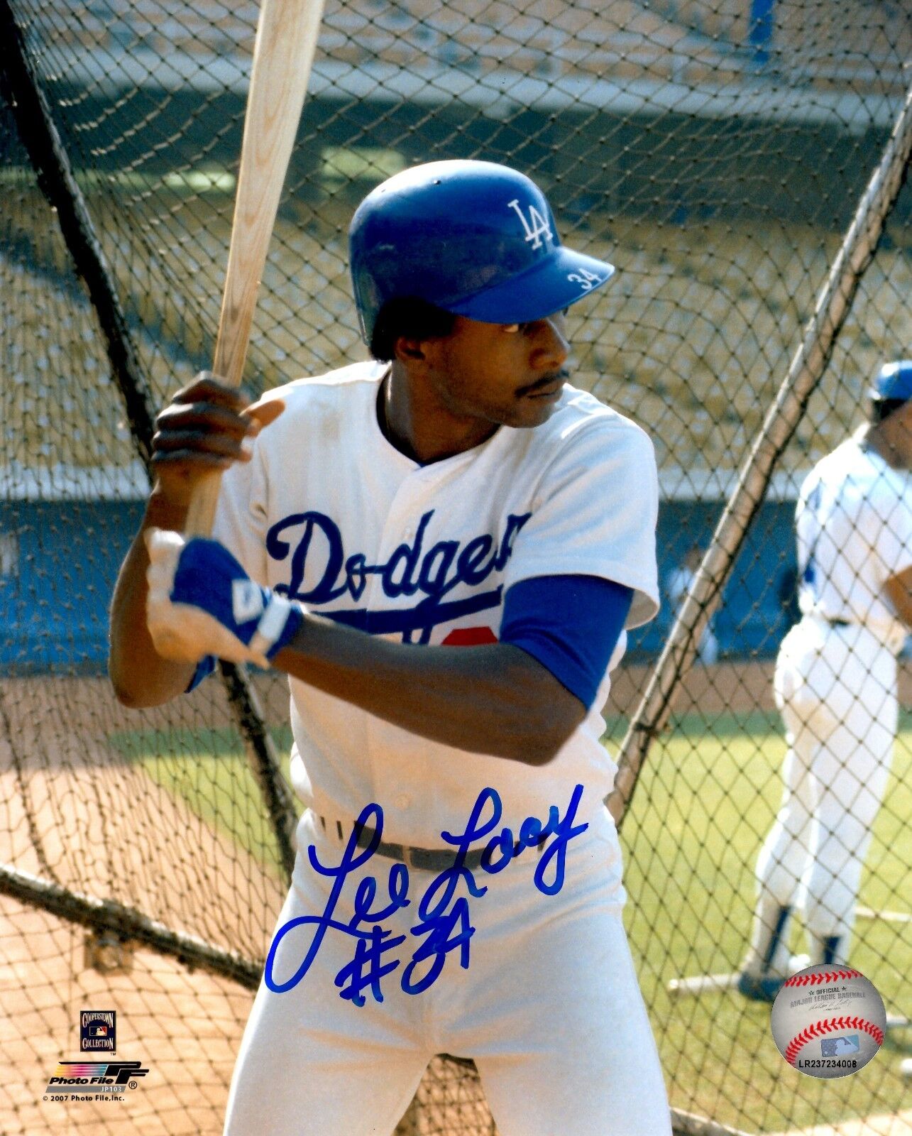 Signed 8x10 LEE LACY Los Angeles Dodgers Autographed Photo Poster painting - COA