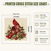 Festive Mail Cardinal DIY 14CT 2 Strands Stamped Cross Stitch Kit for Adults tapestrymarket