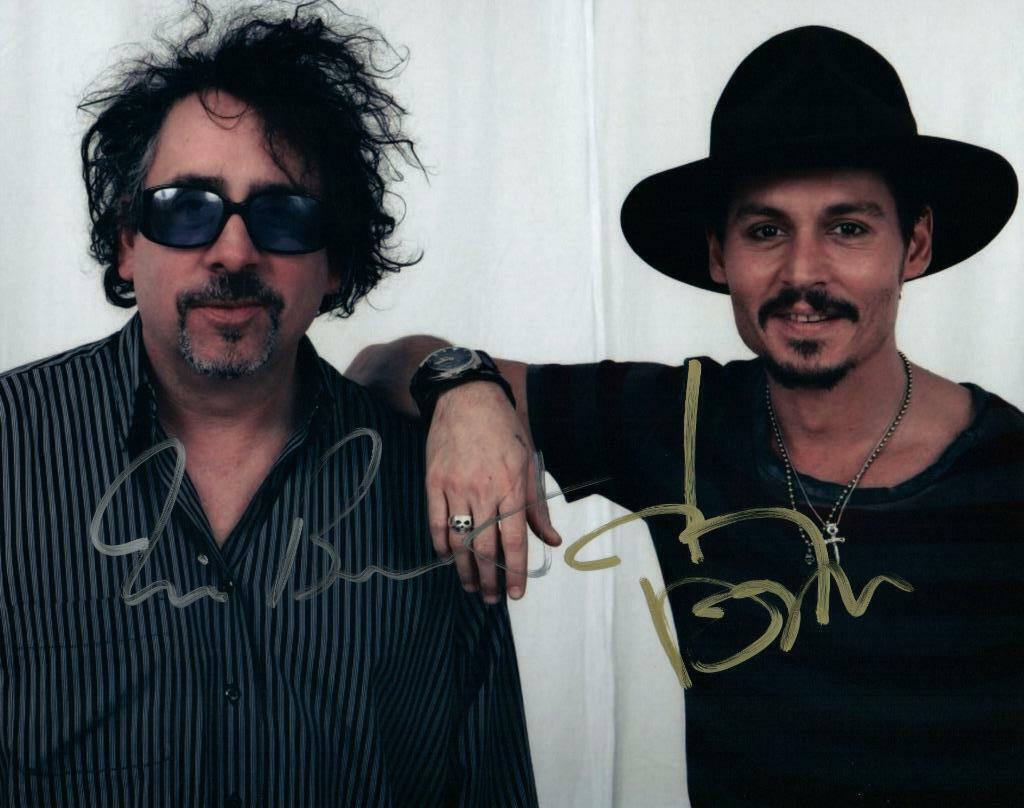 Johnny Depp Tim Burton autographed 8x10 signed Photo Poster painting Picture Pic and COA