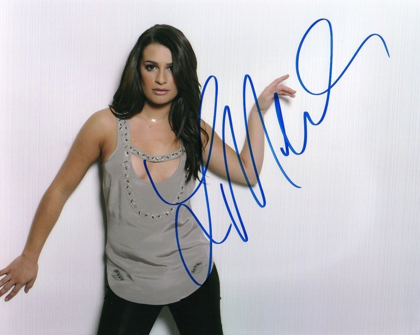 LEA MICHELE AUTOGRAPHED SIGNED A4 PP POSTER Photo Poster painting PRINT