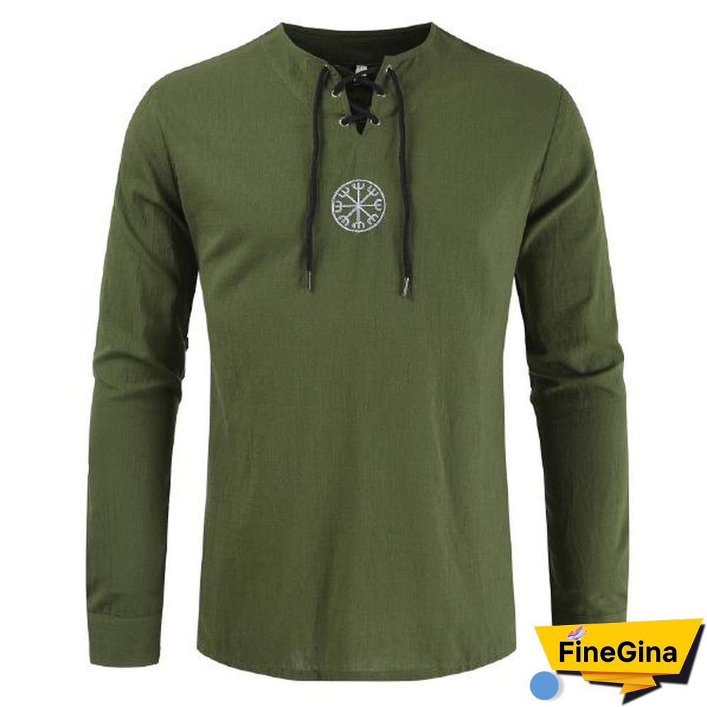 Medieval Pirate Retro Cosplay Embroidered Shirts