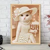 Diamond Painting-DIY Special Shaped Drill Pearl Painting Cat Lady(30x40cm)
