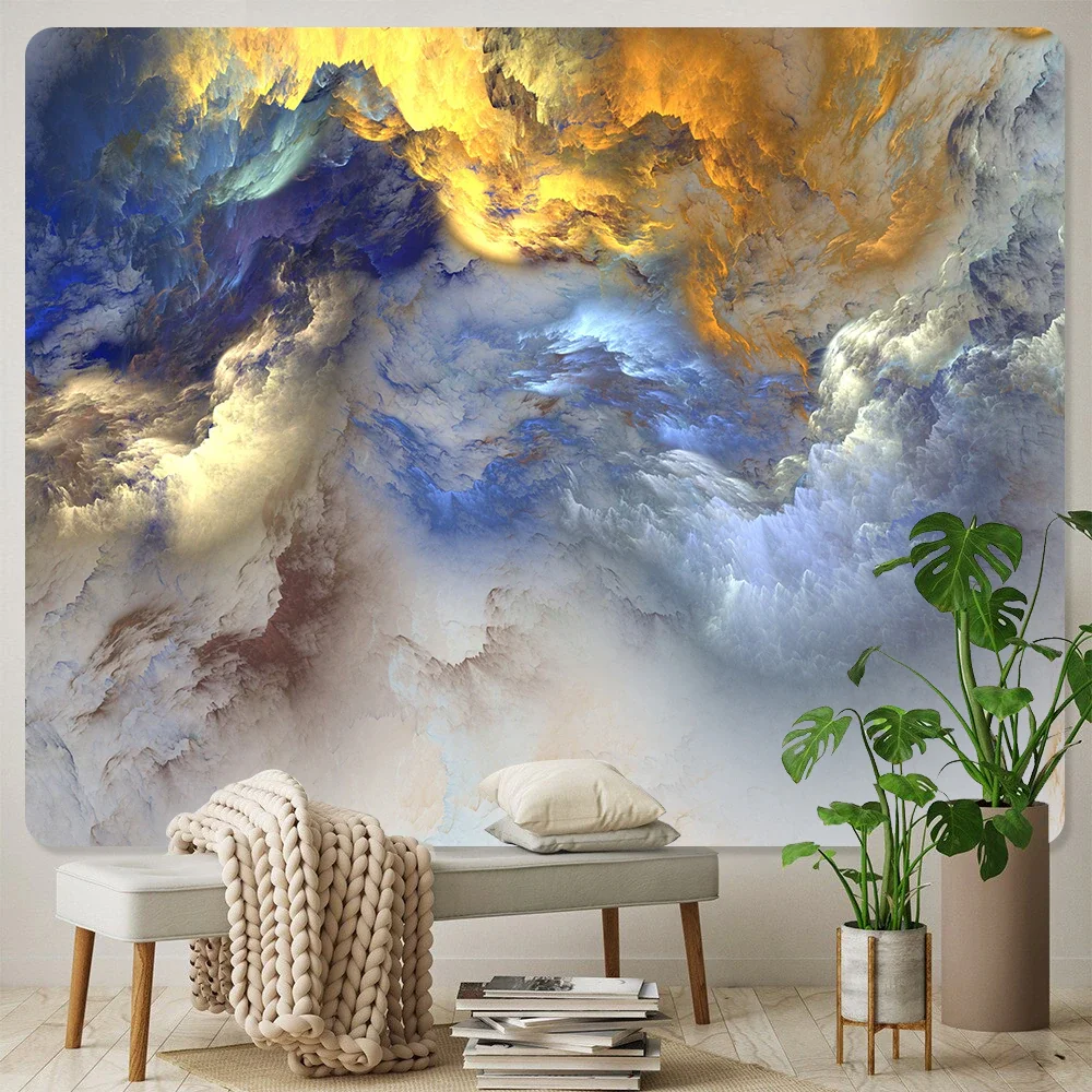 Nigikala color cloud home decoration art tapestry bohemian decoration yoga mat hippie travel mattress large size background wall