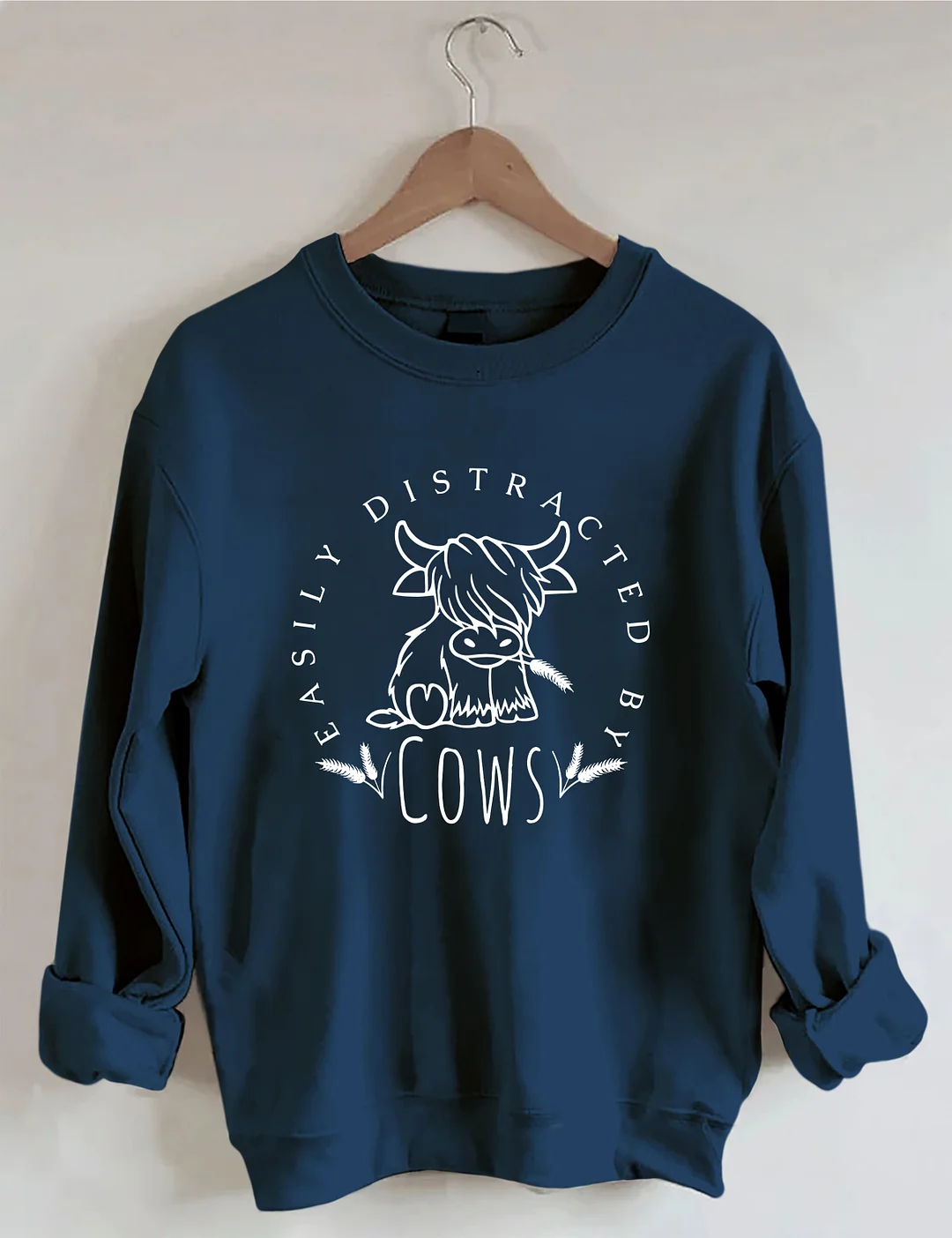 Easily Distracted By Cows Sweatshirt