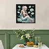 Special Shape Rhinestone Diamond Painting Kit Partial Drill(Lotus Lady)