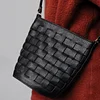 Hand Woven Vintage Leather Woven Crossbody Bag
