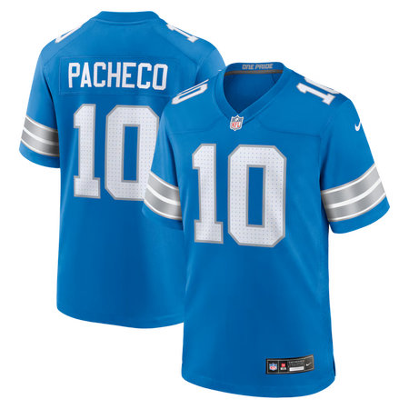 Youth Detroit Lions #10 Isiah Pacheco Nike Blue Team Game Jersey