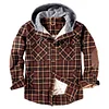 Men's Fleece Warm Cotton Plaid Jacket