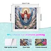 Religi&ouml;se Madonna - speziell geformtes Diamantgem&auml;lde - 30*30cm