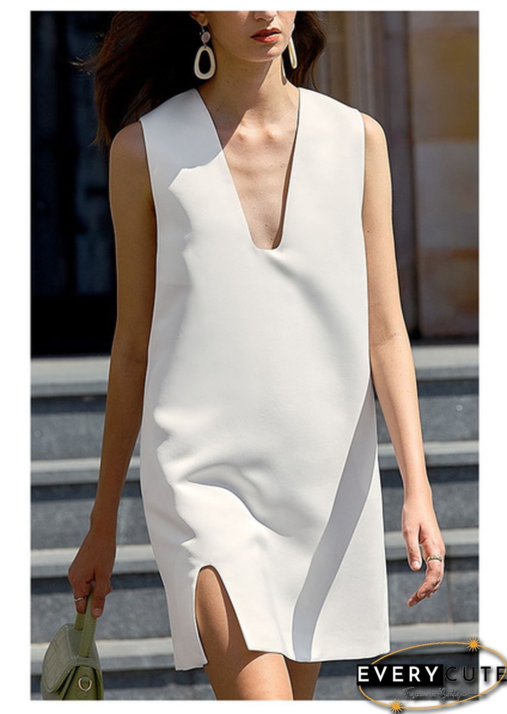 AEL White Tank Dress Women Summer Mini Dress Loose Fashion Sleeveless Casual Dresses Wrap Simple Dress Mini