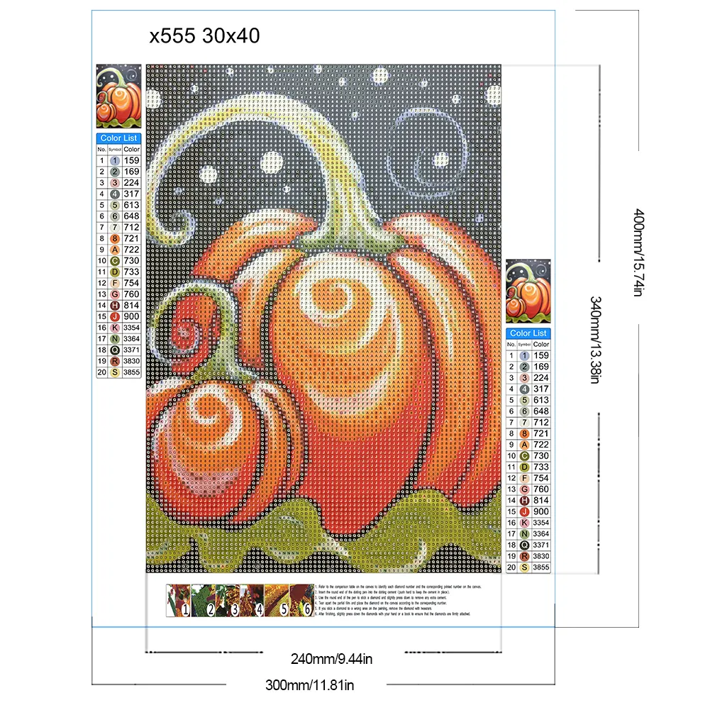 Diamond Painting - Full Round Drill - Pumpkin(Canvas|30*40cm)