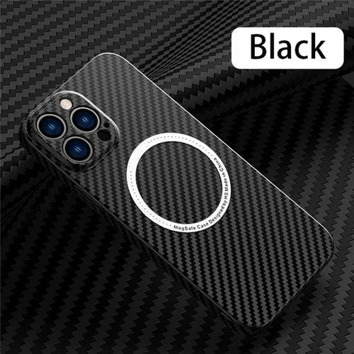 Magnetic Carbon Fiber Phone Case for iPhone 13