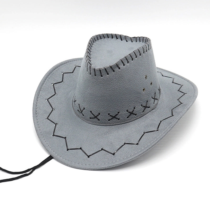 Men’s Minimalist Solid Color Big Eaves Straw Hat