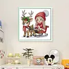 Elk Sled Girl-14CT Stamped Cross Stitch 31*31cm/12.2*12.2in