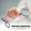 Portable 15X Folding Key Ring Magnifier Key Chain Magnifying Glass Loupe
