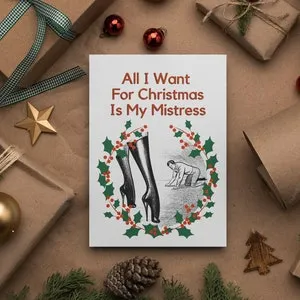 pornhint Pornhint Femdom Christmas Card for Mistress, Mommy Domme or Dominatrix