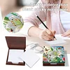 Wooden DIY Lily Butterfly Diamond Painting Kit Note Box with 160 Papers Gifts