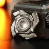 Mini Mechanical Open-armor Fingertip Gyroscope Snap Coin Push Card EDC Toy