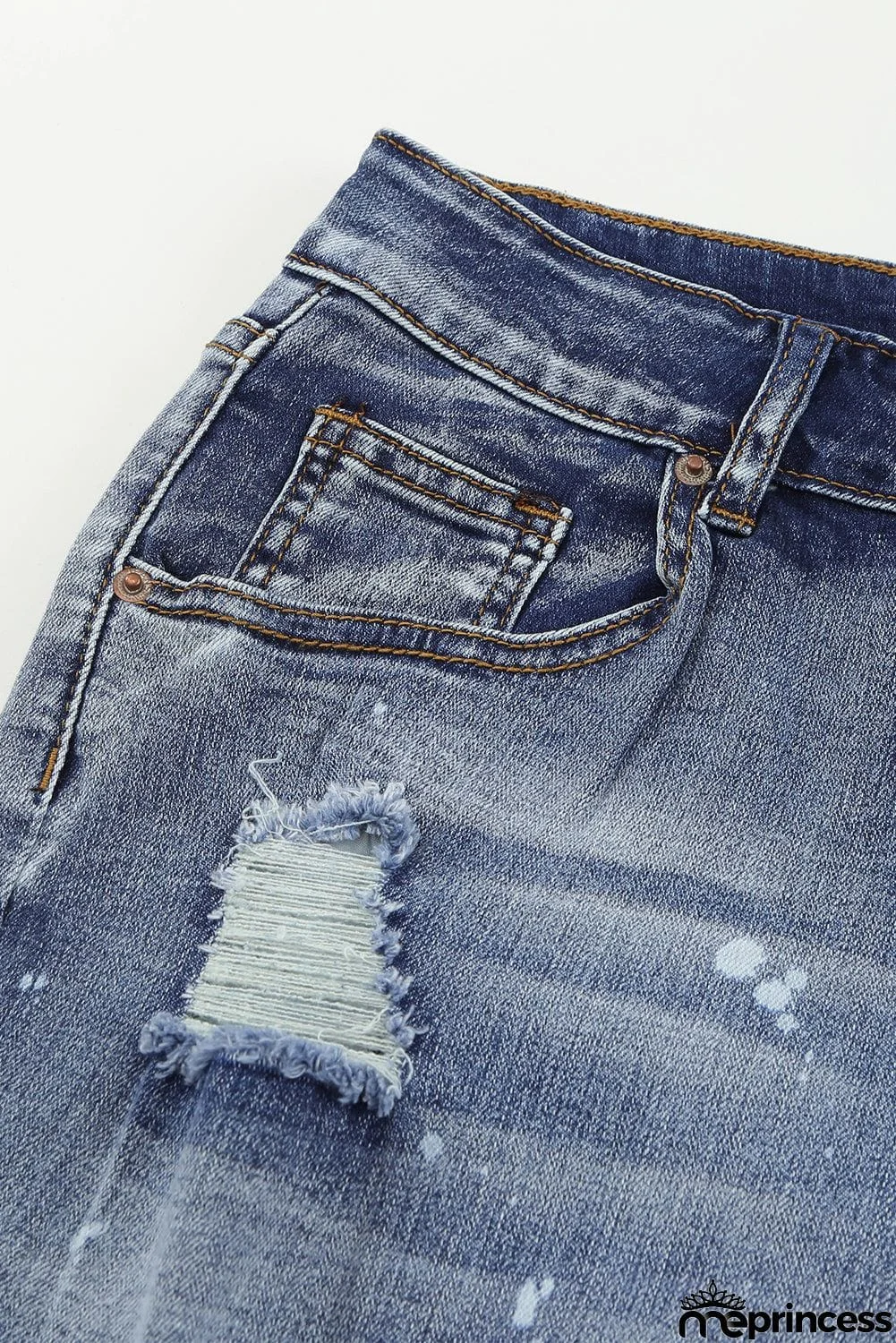 Bleach Splatter Boyfriend Straight Jeans