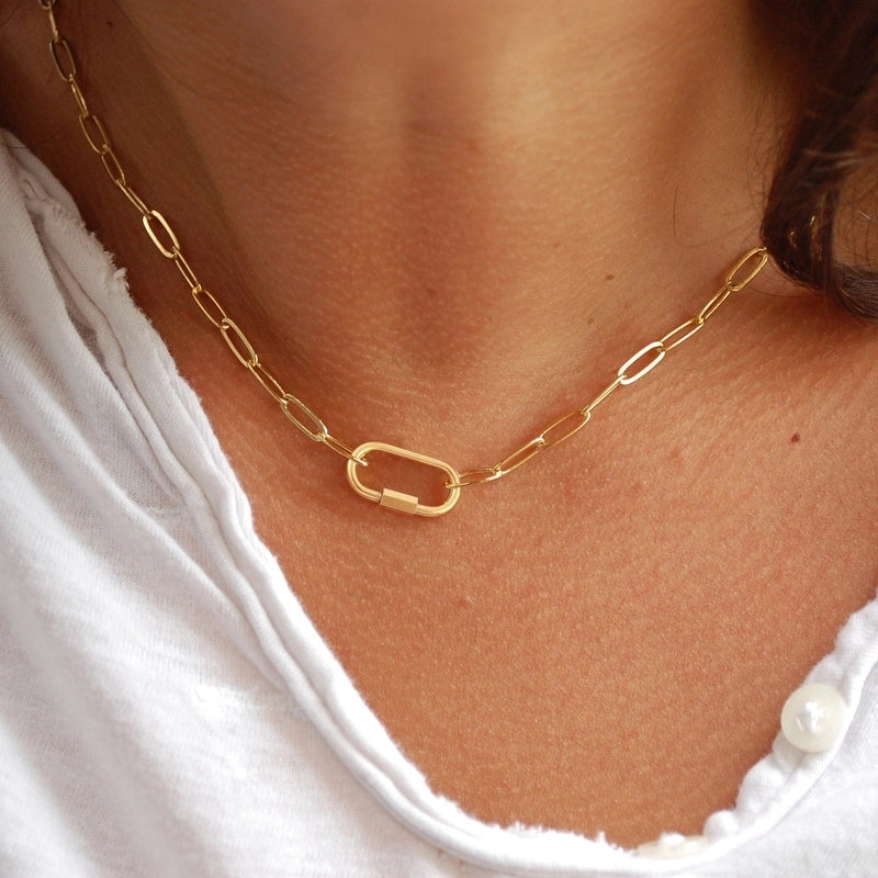 Elegant Minimalist Classic Style Oval 201 Stainless Steel 304 Stainless Steel Necklace