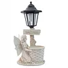 Solar Angel Garden Decor Resin Statue Outdoor Light 600mAh Battery