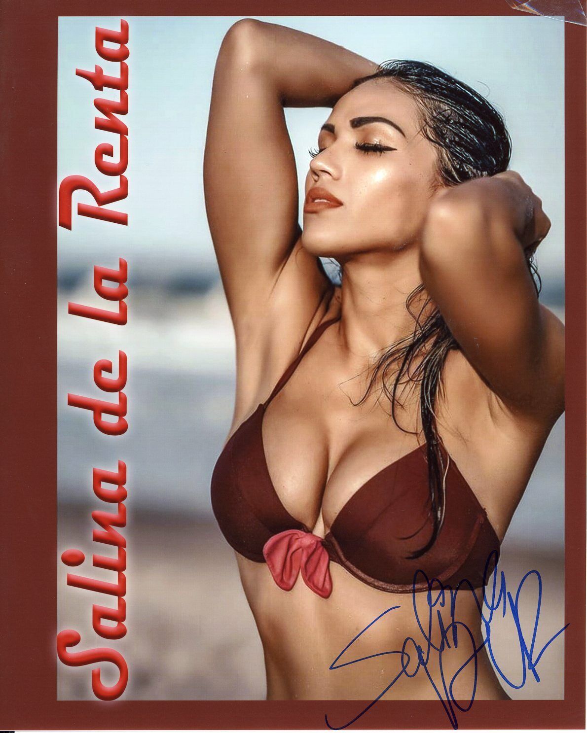 Salina de la Renta autographed 8x10 #15 Sexy Cleavage MLW AEW WWE TNA