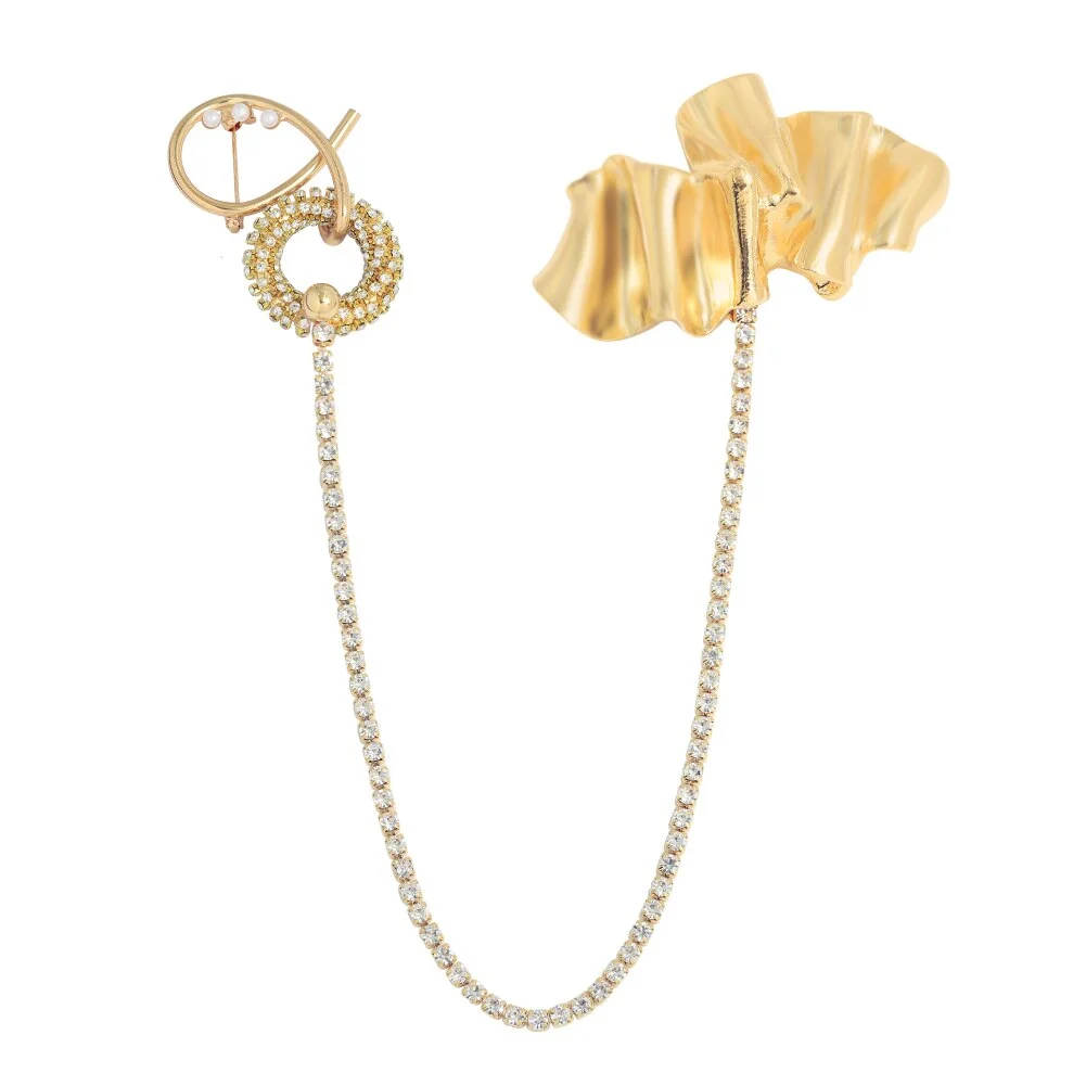 Dvacaman 2022 Trendy Crystal Rhinestone Tassel Shiny Brooches Pins For Women Sweater Coat Wedding Bridal Party Brooch Jewelry