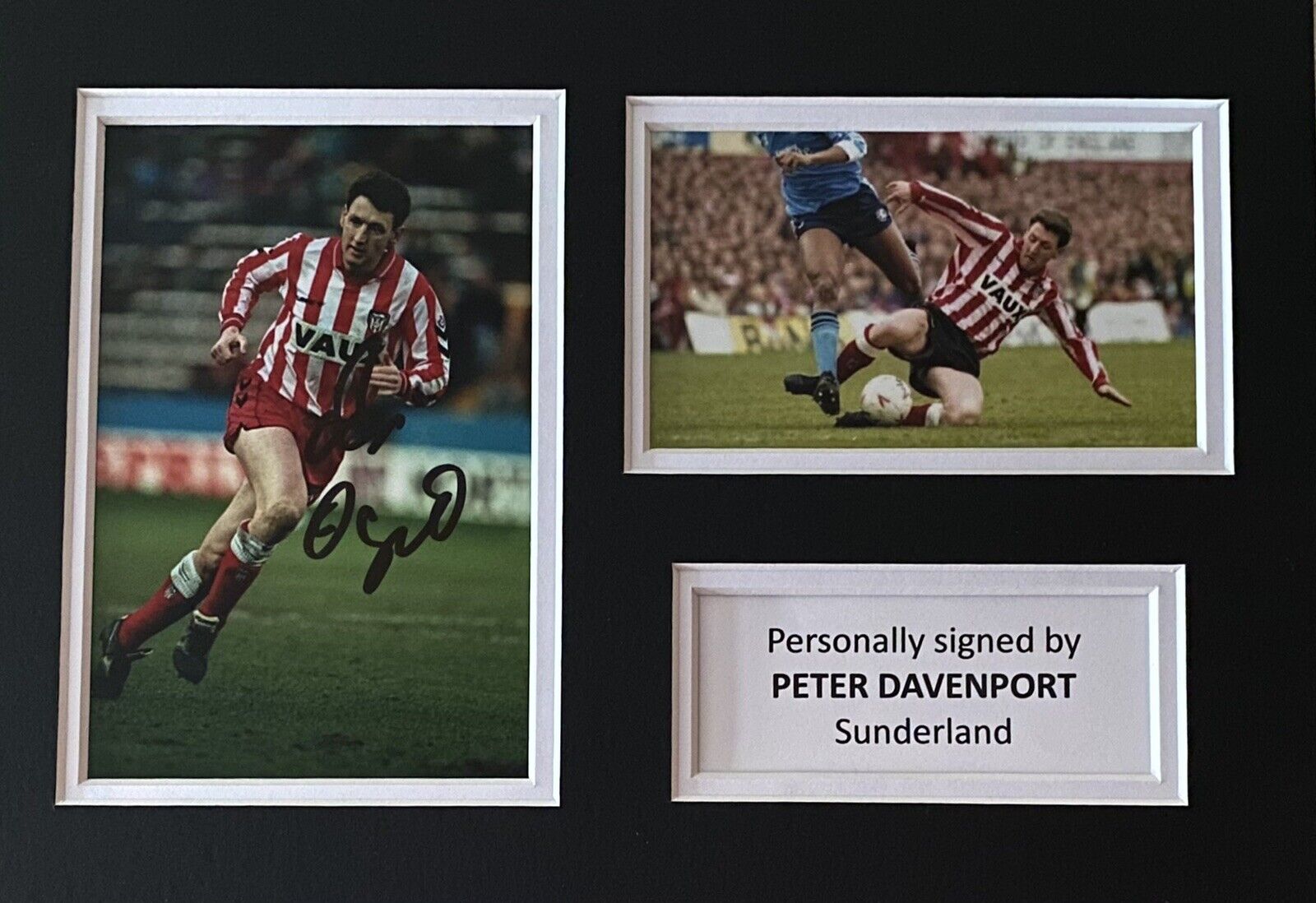 Peter Davenport Genuine Hand Signed Sunderland Photo Poster painting In A4 Mount Display