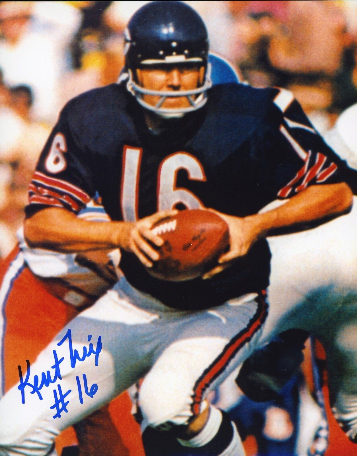 Kent Nix autographed 8x10 Chicago Bears In Person TCU #1