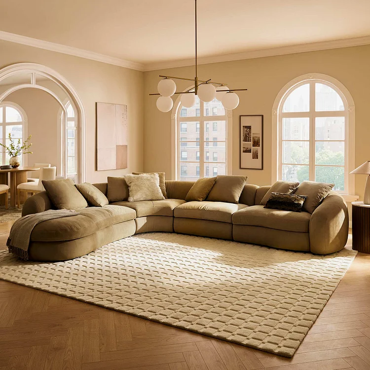 Fable Leather Extended Chaise Sectional Sofa