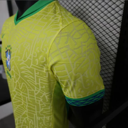 2024 Brazil Home Player Version Men's Football T-Shirt