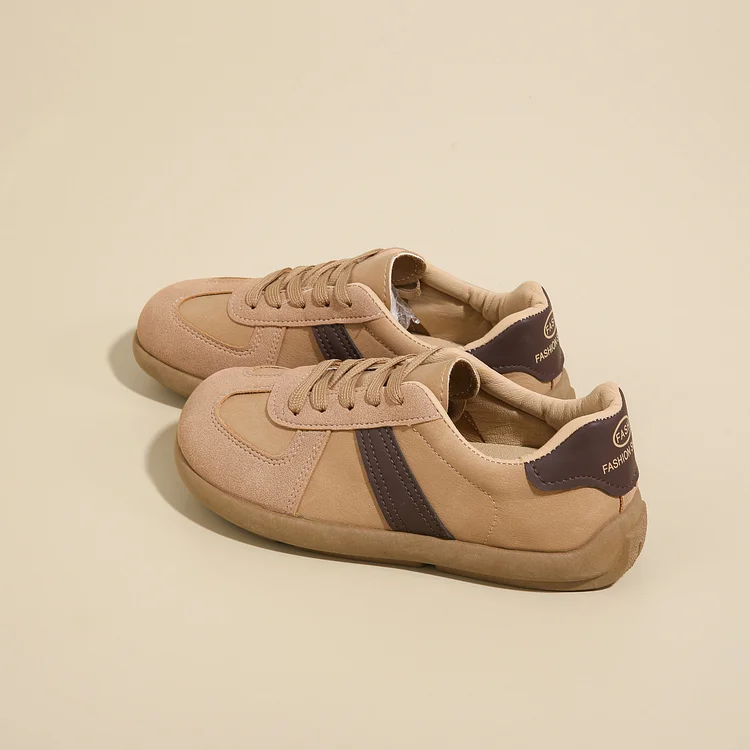 Womens Genuine Leather Casual Sport Retro Stylish Flat Tennis Shoes 1688 Stunahome.com