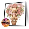 5D DIY Partial Special Shaped Drill Diamond Painting Flower Balloon Bear 30x30cm