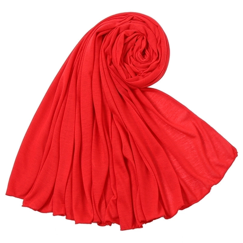 Women’s Minimalist Solid Color Mercerized Cotton Winter Scarves