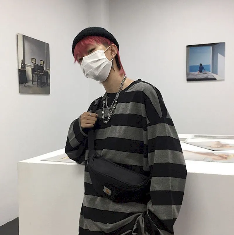 Punk T Shirt Women Tshirt Streetwear Shirts  Japanese Couple Clothes Kawaii Plus Size Women Womens Clothing Long Sleeve Gothic