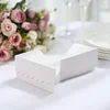 10 Pack | 4"x2.5" White Single Slice Triangular Cake Boxes with Scalloped Top, Party Favor Gift Box